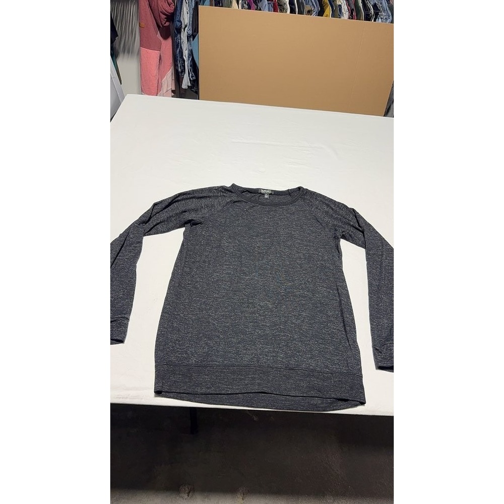 Buffalo David Bitton Mens Charcoal Heather Sweater Small Raglan Crew Neck